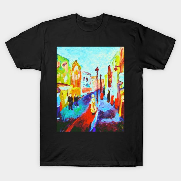 London Soho 2006 Painting Remixed T-Shirt by DonWillisJrArt